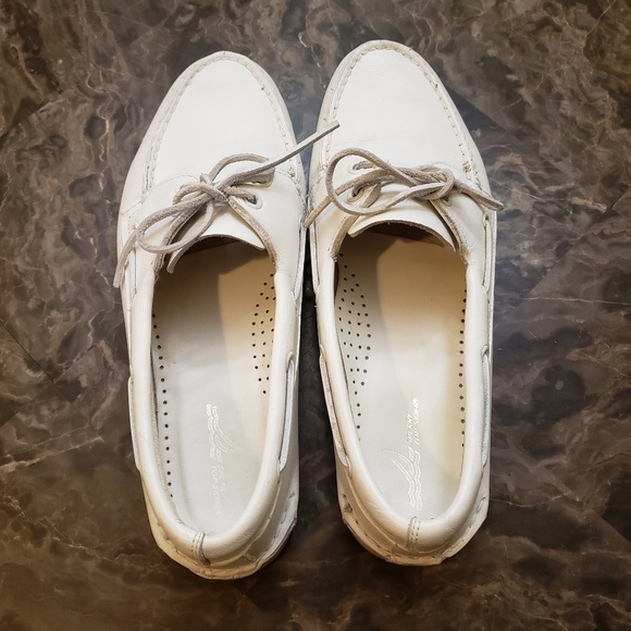 Sperry Other - Sperry White Leather Top-Sider Boat Shoes 10